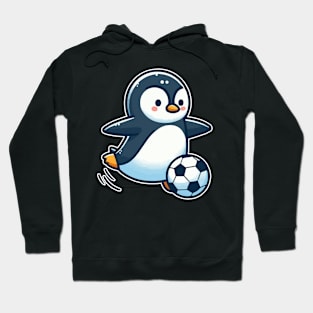 penguin as Soccer player at Soccer Hoodie